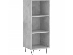 Aparador de madera de ingeniería gris hormigón 34,5x32,5x90 cm ES80237