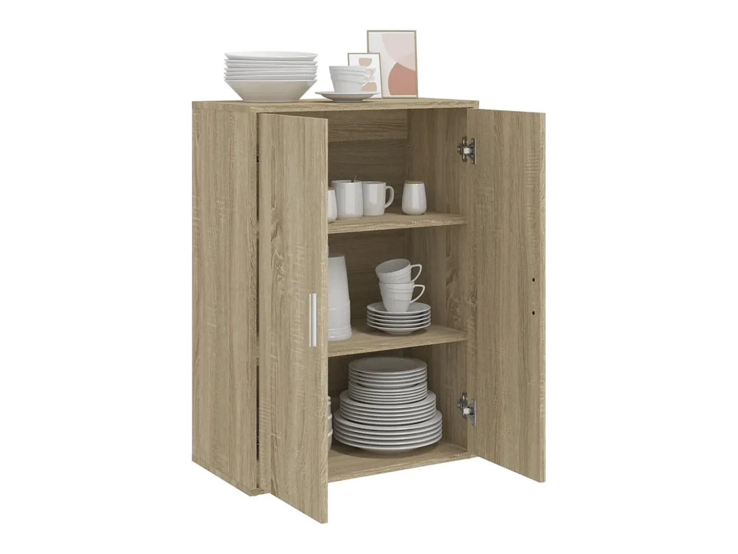 Aparador de madera de ingeniería roble Sonoma 60x31x84 cm ES264971