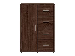 Aparador de madera de ingeniería roble marrón 60x31x84 cm