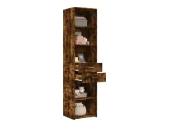 Aparador de madera de ingeniería roble ahumado 45x42,5x185 cm