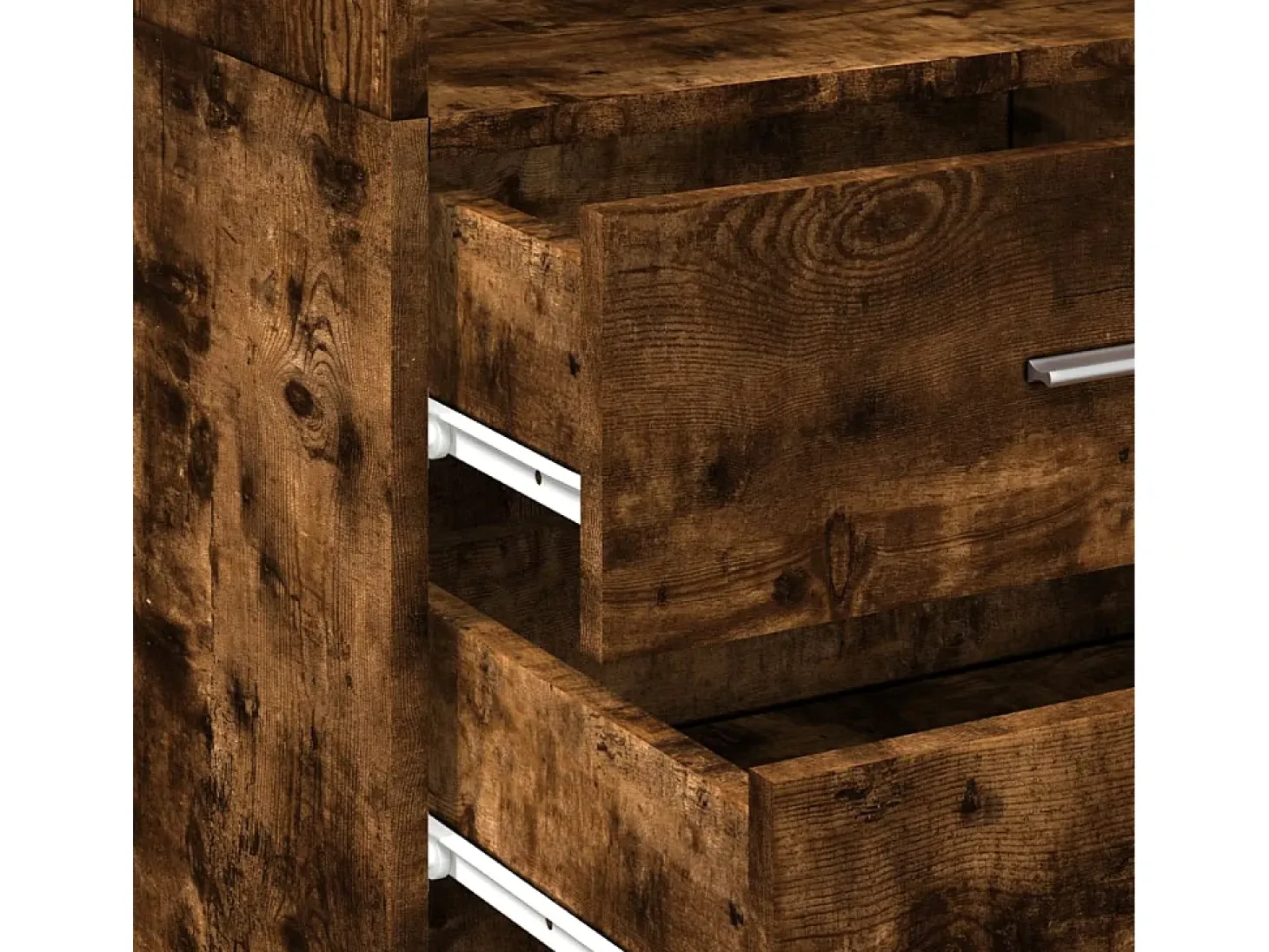 Aparador de madera de ingeniería roble ahumado 45x42,5x185 cm
