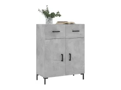 Aparador de madera de ingeniería gris hormigón 69,5x34x90 cm ES20872