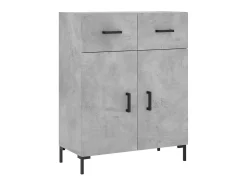 Aparador de madera de ingeniería gris hormigón 69,5x34x90 cm ES20872