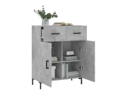 Aparador de madera de ingeniería gris hormigón 69,5x34x90 cm ES20872