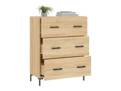 Aparador de madera de ingeniería roble Sonoma 69,5x34x90 cm ES54061