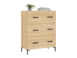 Aparador de madera de ingeniería roble Sonoma 69,5x34x90 cm ES54061