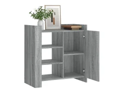 Aparador de madera de ingeniería gris Sonoma 73,5x35x75 cm