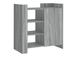 Aparador de madera de ingeniería gris Sonoma 73,5x35x75 cm
