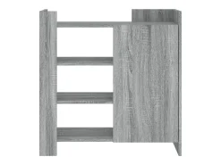 Aparador de madera de ingeniería gris Sonoma 73,5x35x75 cm