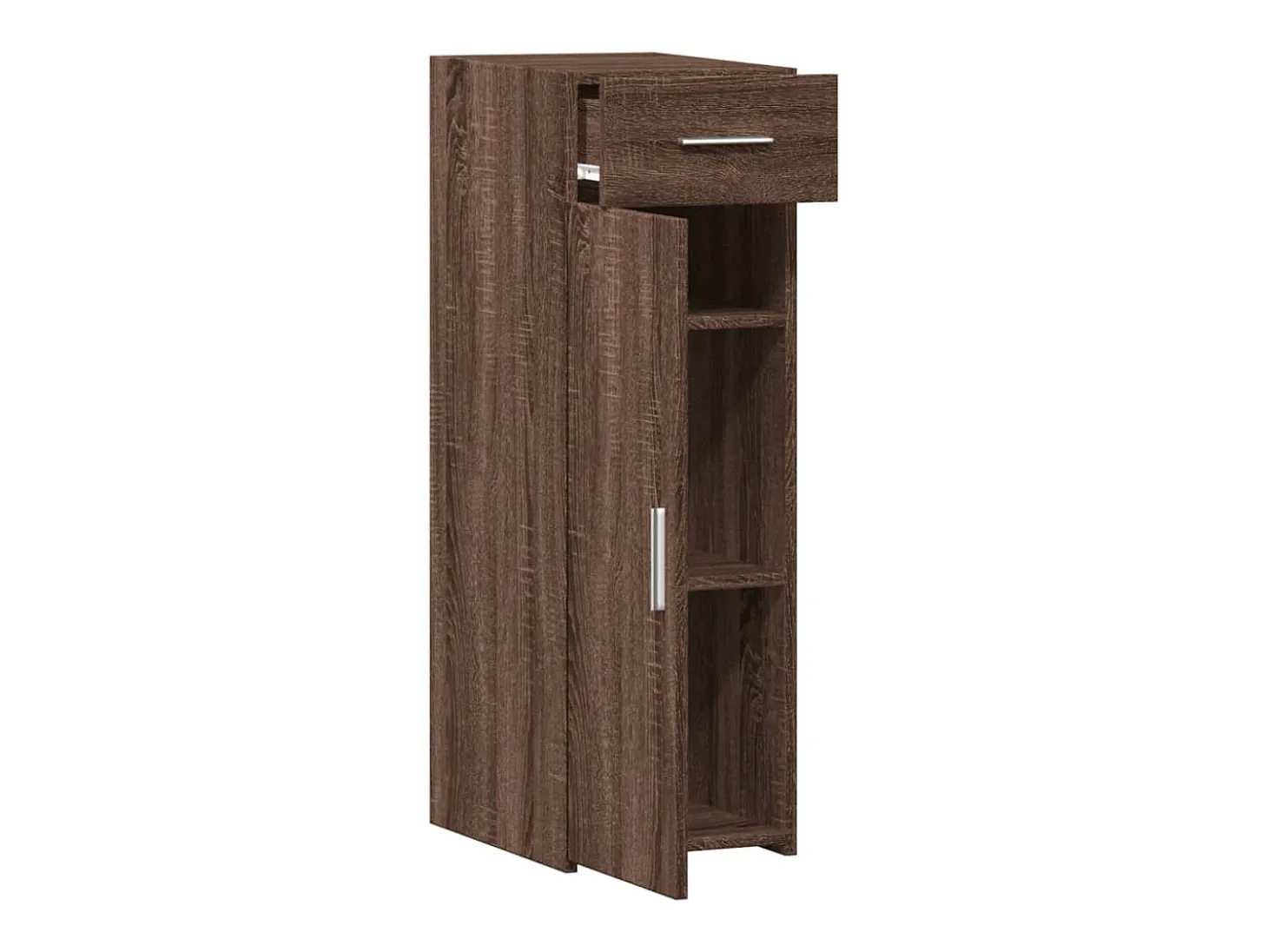 Aparador de madera de ingeniería marrón roble 30x42,5x93 cm