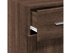 Aparador de madera de ingeniería marrón roble 30x42,5x93 cm