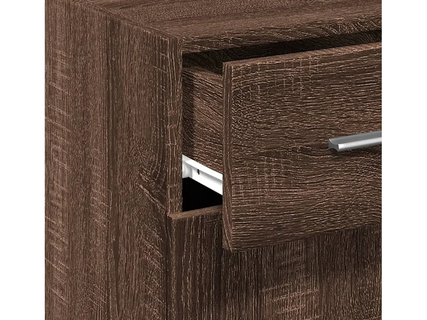 Aparador de madera de ingeniería marrón roble 30x42,5x93 cm