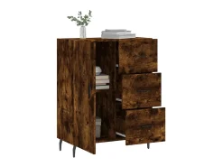 Aparador de madera de ingeniería roble ahumado 69,5x34x90 cm ES49395