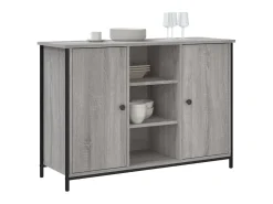 Aparador de madera de ingeniería gris Sonoma 100x35x70 cm ES92916