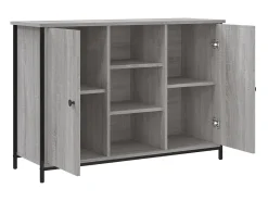 Aparador de madera de ingeniería gris Sonoma 100x35x70 cm ES92916