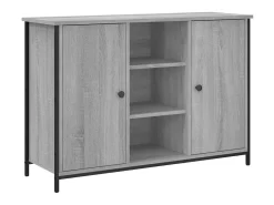 Aparador de madera de ingeniería gris Sonoma 100x35x70 cm ES92916