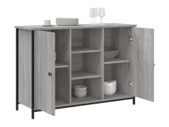 Aparador de madera de ingeniería gris Sonoma 100x35x70 cm ES92916