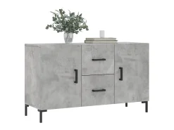Aparador de madera de ingeniería gris hormigón 100x36x60 cm ES32755