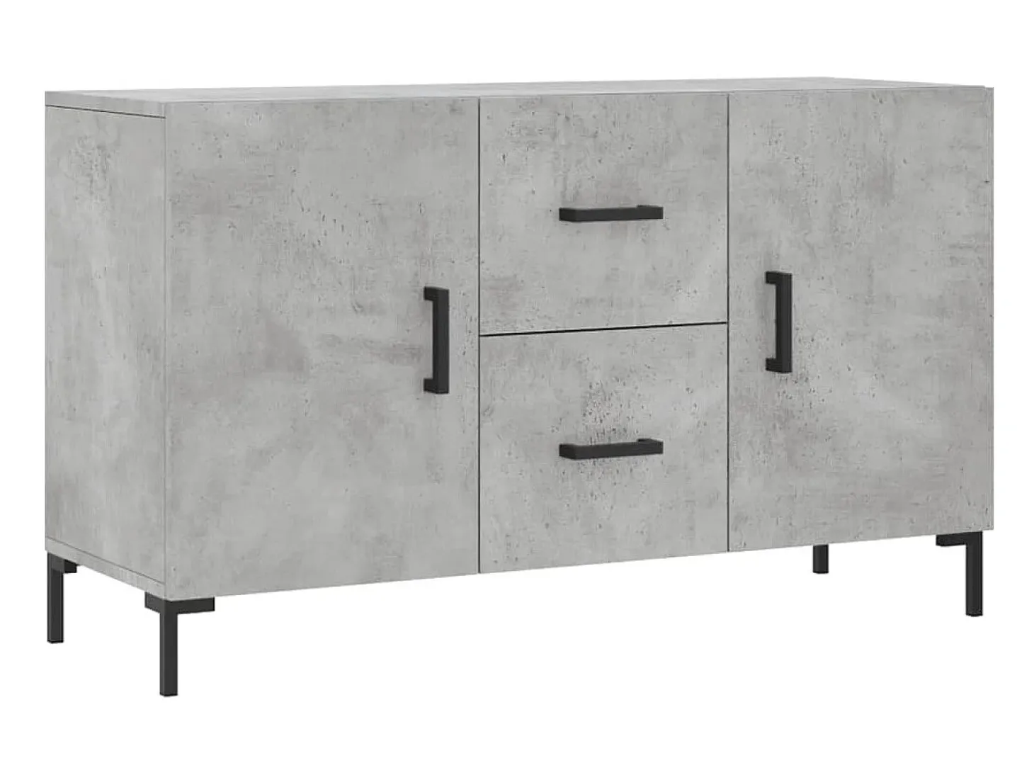 Aparador de madera de ingeniería gris hormigón 100x36x60 cm ES32755