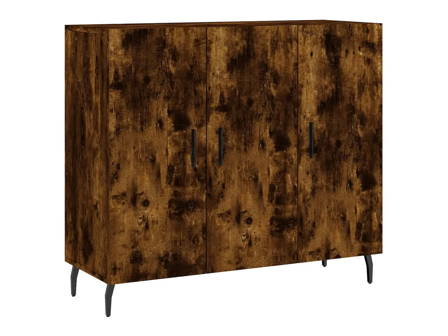 Aparador de madera de ingeniería roble ahumado 90x34x80 cm ES29306
