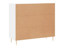 Aparador de madera de ingeniería blanco 90x34x80 cm