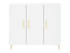 Aparador de madera de ingeniería blanco 90x34x80 cm