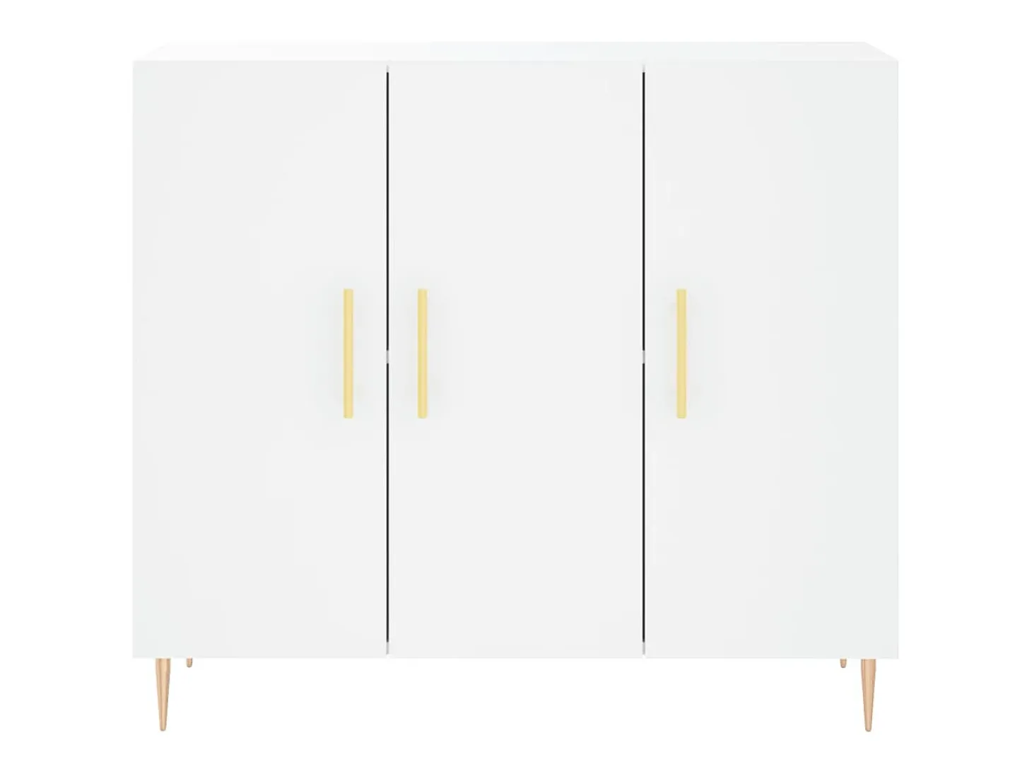 Aparador de madera de ingeniería blanco 90x34x80 cm