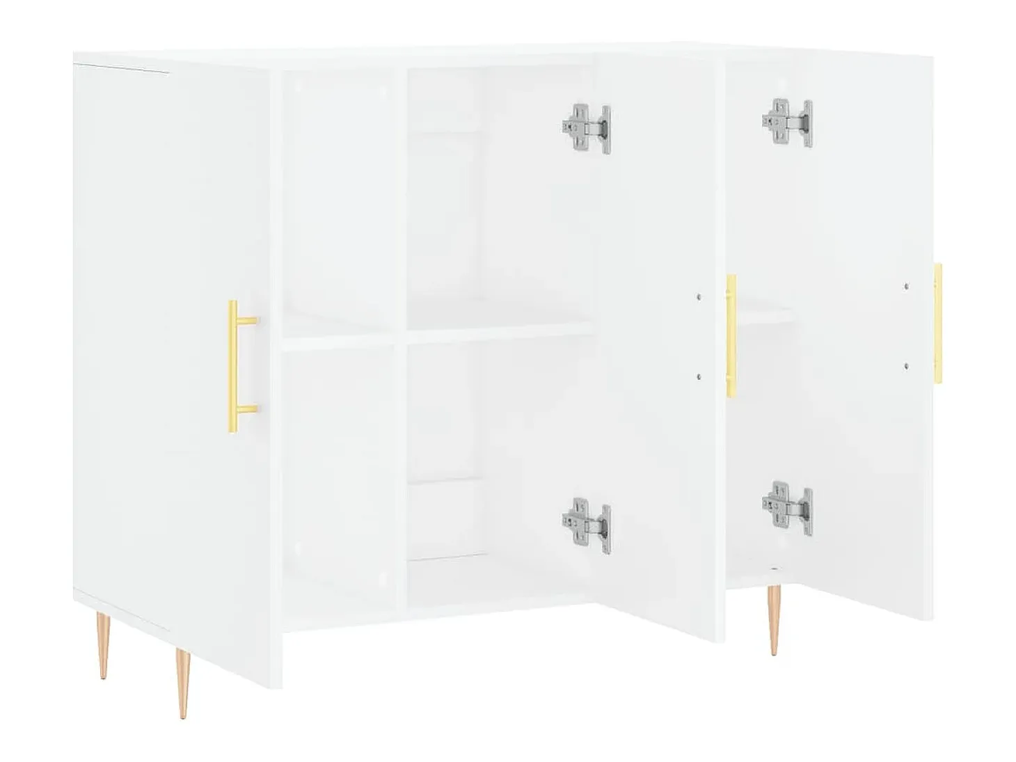 Aparador de madera de ingeniería blanco 90x34x80 cm