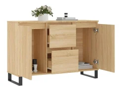 Aparador de madera de ingeniería roble Sonoma 101,5x35x70 cm