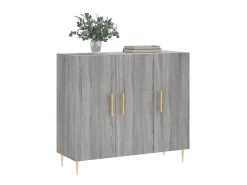 Aparador de madera de ingeniería gris Sonoma 90x34x80 cm ES17168