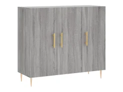Aparador de madera de ingeniería gris Sonoma 90x34x80 cm ES17168