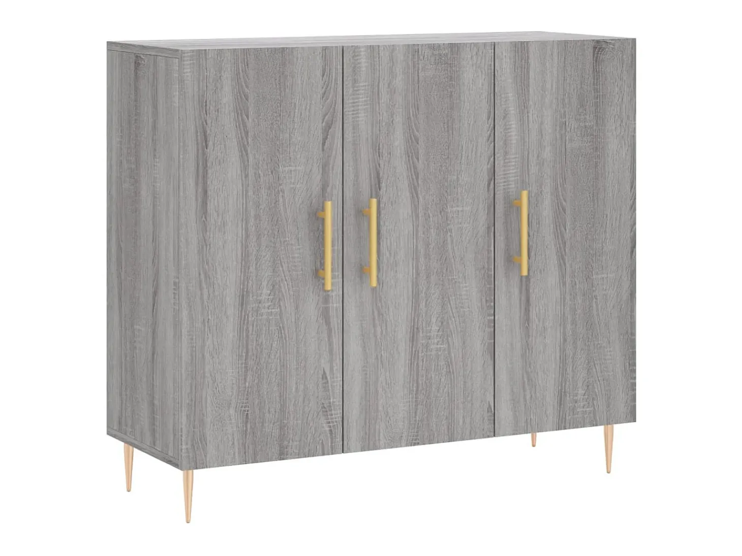 Aparador de madera de ingeniería gris Sonoma 90x34x80 cm ES17168