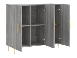 Aparador de madera de ingeniería gris Sonoma 90x34x80 cm ES17168