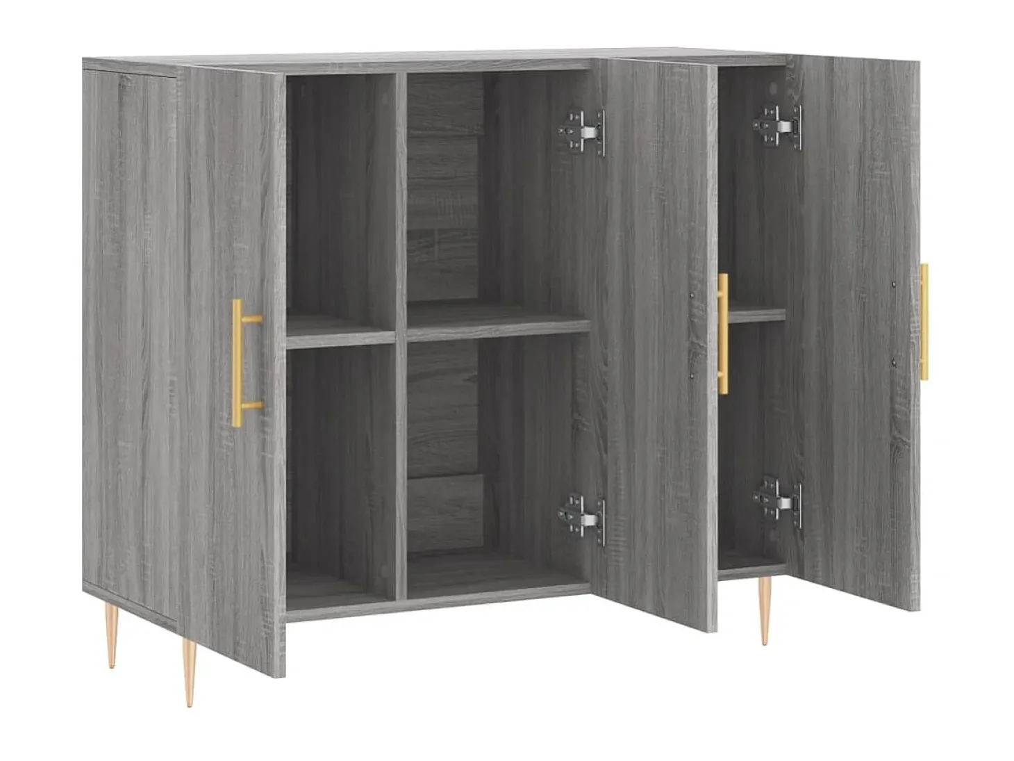 Aparador de madera de ingeniería gris Sonoma 90x34x80 cm ES17168