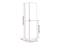 Aparador de madera de ingeniería gris Sonoma 45x42,5x185 cm