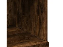 Aparador de madera de ingeniería roble ahumado 80x42,5x124 cm