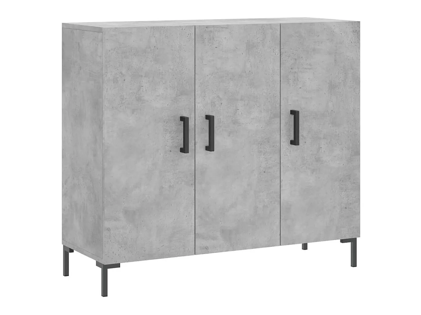 Aparador de madera de ingeniería gris hormigón 90x34x80 cm ES81103