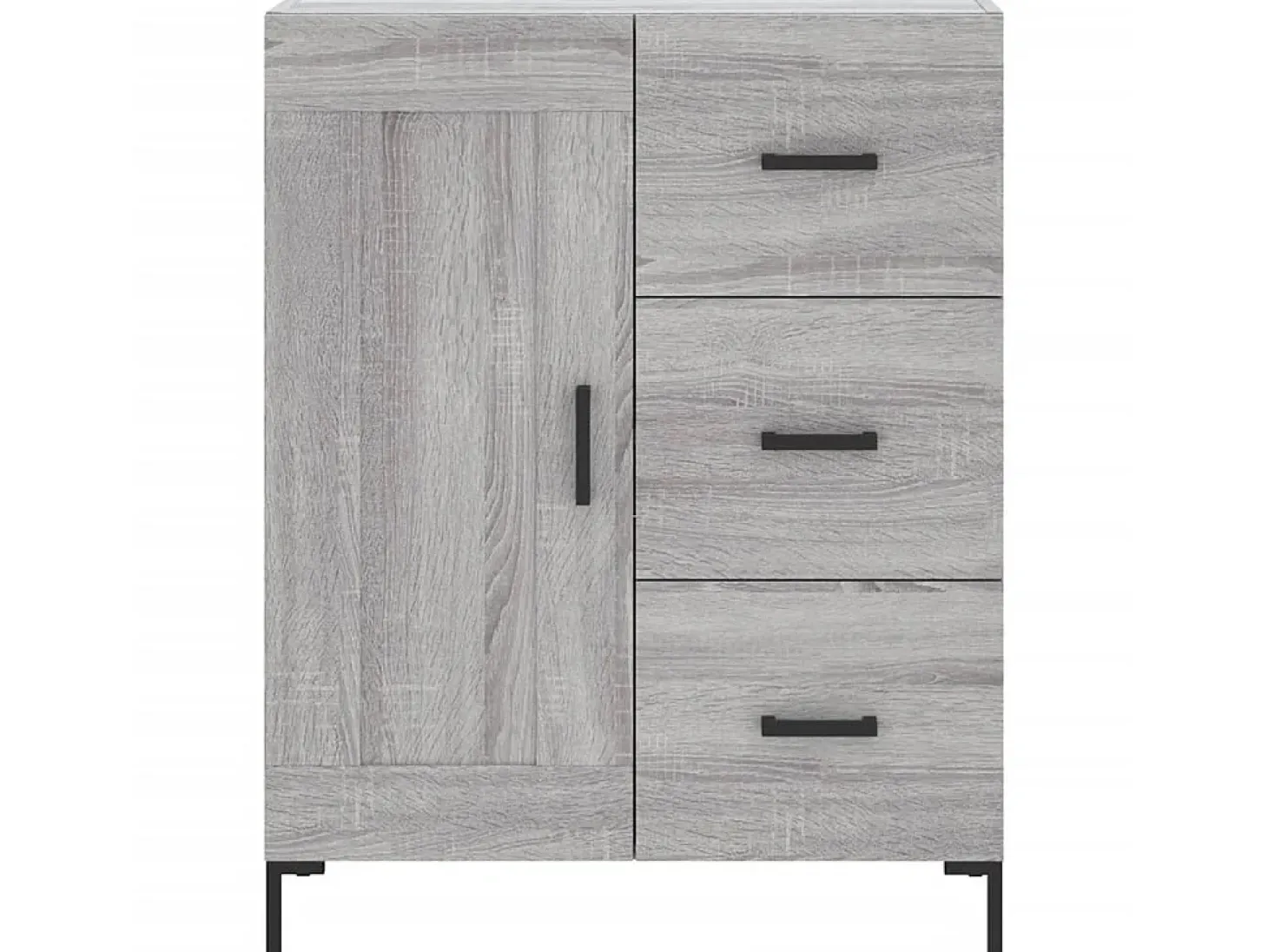 Aparador de madera de ingeniería gris Sonoma 69,5x34x90 cm ES43567