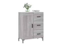 Aparador de madera de ingeniería gris Sonoma 69,5x34x90 cm ES43567