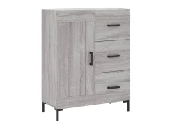 Aparador de madera de ingeniería gris Sonoma 69,5x34x90 cm ES43567