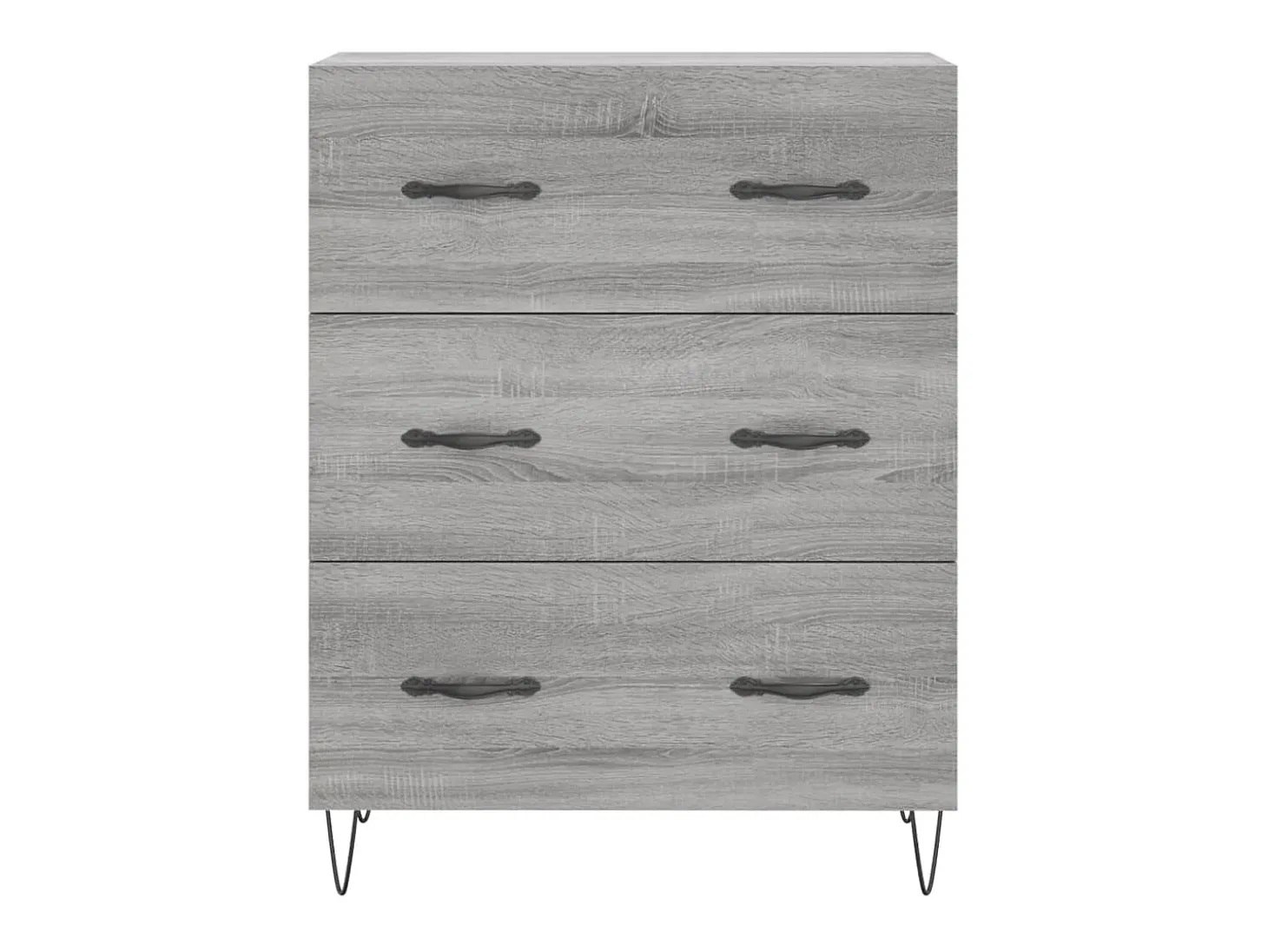 Aparador de madera de ingeniería gris Sonoma 69,5x34x90 cm ES65474
