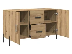 Aparador de madera de ingeniería roble artisan 100x36x60 cm