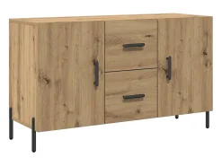Aparador de madera de ingeniería roble artisan 100x36x60 cm