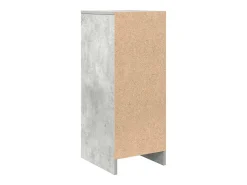 Aparador de madera de ingeniería gris hormigón 29,5x34x76 cm