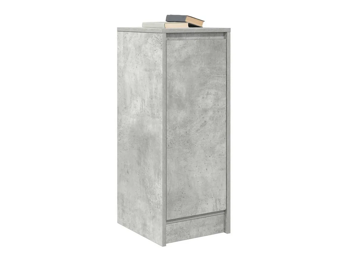 Aparador de madera de ingeniería gris hormigón 29,5x34x76 cm