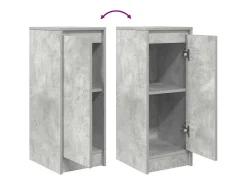 Aparador de madera de ingeniería gris hormigón 29,5x34x76 cm