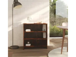 Aparador de madera de ingeniería roble ahumado 70x40,5x75 cm