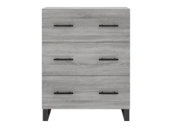 Aparador de madera de ingeniería gris Sonoma 69,5x34x90 cm ES31606