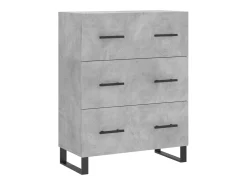 Aparador de madera de ingeniería gris hormigón 69,5x34x90 cm