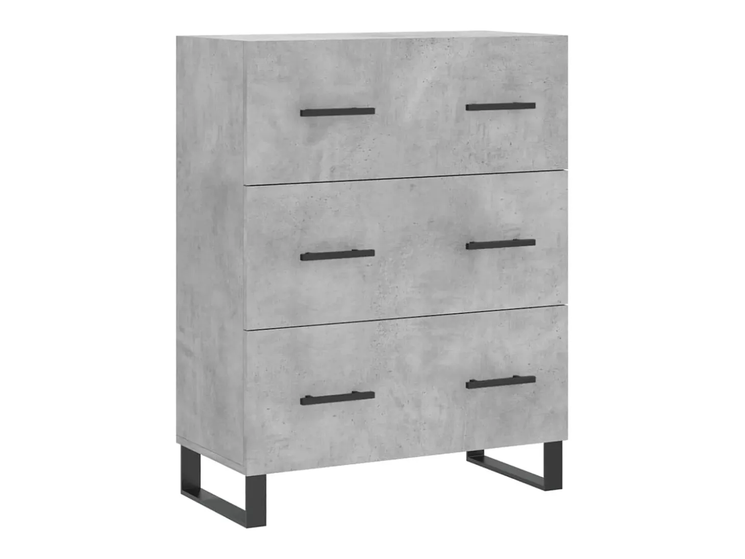 Aparador de madera de ingeniería gris hormigón 69,5x34x90 cm